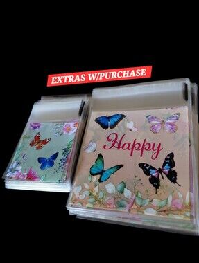 40ct. Resealable Cellophane Bags 20 -3x4 + 20 -2x2